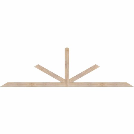Ekena Millwork Saratoga Smooth Timber Gable Bracket, Douglas Fir, 108"W x 31 1/2"H x 1 1/2"D x 3 1/2"F, 7/12 Pitch GBW108X31X0204SAR00SDF